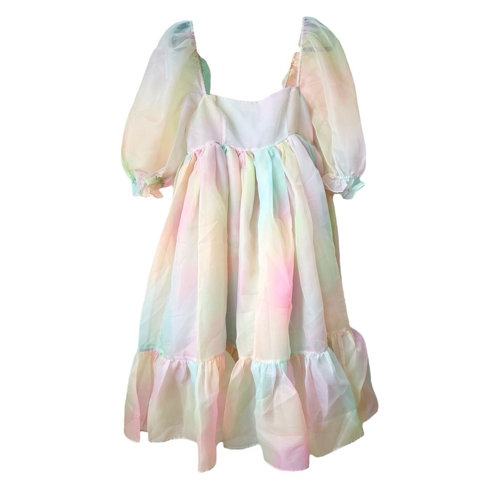 Selkie Rainbow French Puff Dress